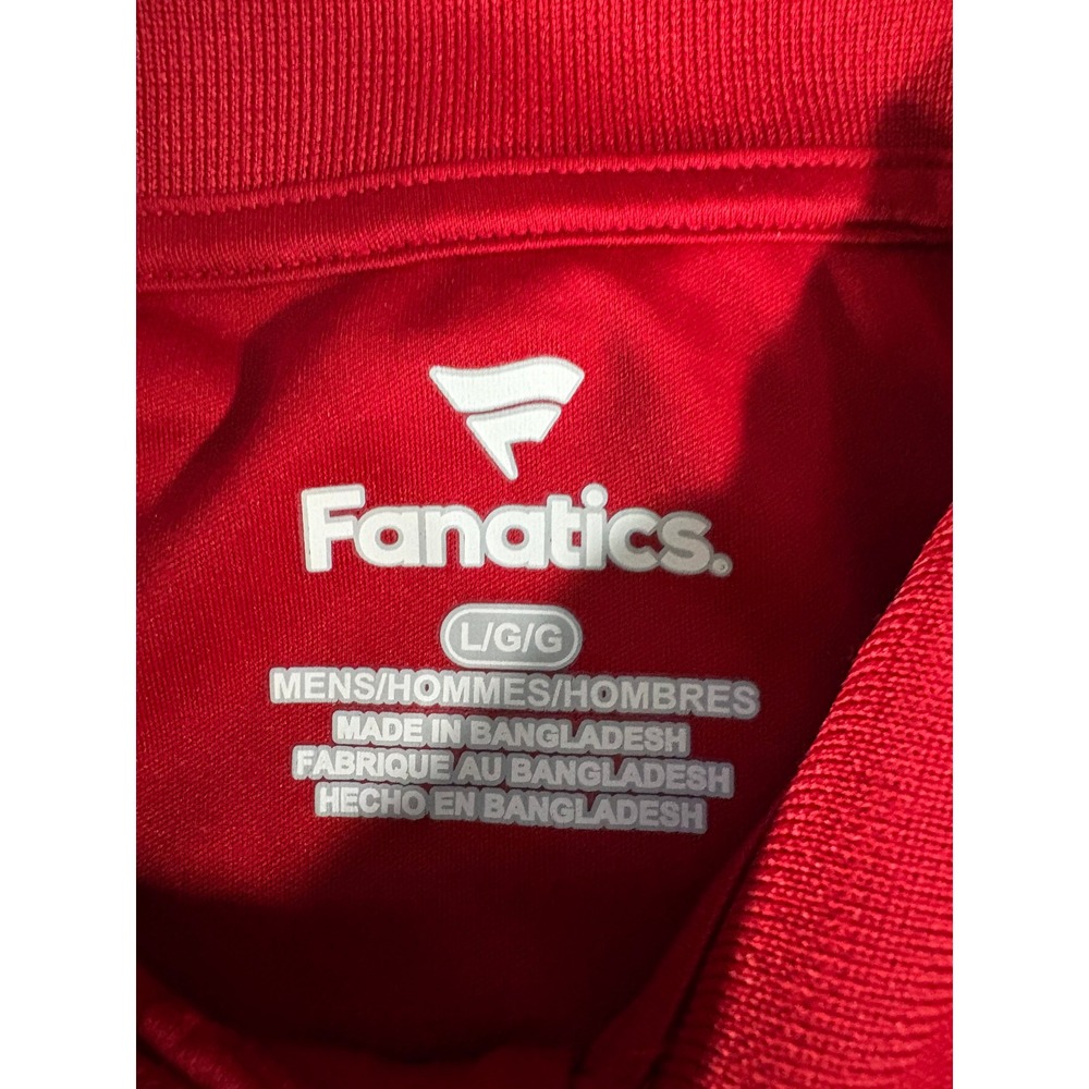 Fanatics Tampa Bay Buccaneers Polo Shirt Men's Large Red NFL Performance - Picture 4 of 5